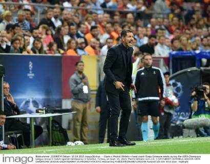 - Spain s Madrid Athletic s head coach Diego Simeone reacts during the UEFA Champions League Group C match against Galatasaray in Istanbul, Turkey, on Sept. 15, 2015. Madrid Athletic won 2-0. ) (SP)TURKEY-ISTANBUL-SOCCER-UEFA CHAMPIONS LEAGUE-GALATASARAY VS MADRID ATHLETIC HexCanling 