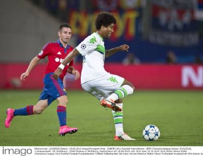 DANTE (VfL) Fussball international: UEFA Championsleague Saison 2015 2016, 1.Gruppenspiel: VfL Wolfsburg - ZSKA Moskau in Wolfsburg, Deutschland am 15.09.2015,