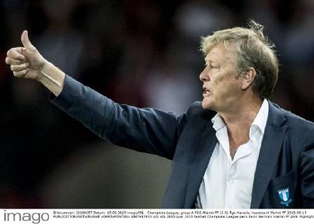 Champions League, group A PSG-Malmö FF (2-0) Åge Hareide, headcoach Malmö FF 2015-09-15  xORRExPONTUSx AB87417433