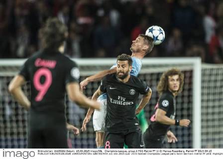 Champions League, group A PSG-Malmö FF (2-0) Marcus Rosenberg, Malmö FF 2015-09-15  xORRExPONTUSx AB87417454