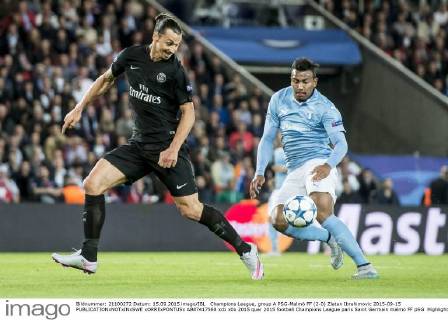 Champions League, group A PSG-Malmö FF (2-0) Zlatan Ibrahimovic 2015-09-15  xORRExPONTUSx AB87417568