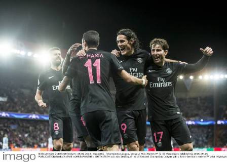 Champions League, group A PSG-Malmö FF (2-0) PSG playrs celebrating 2015-09-15  xORRExPONTUSx AB87417879