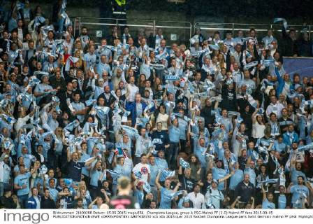 Champions League, group A PSG-Malmö FF (2-0) Malmö FF fans 2015-09-15  xORRExPONTUSx AB87418150