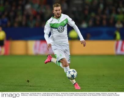 15.09.2015, Fussball, Saison 2015 2016, Champions League, 2015 16, Vorrunde, VfL Wolfsburg - ZSKA Moskau 1:0, Nicklas Bendtner (VfL Wolfsburg)