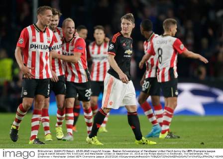 Bastian Schweinsteiger of Manchester United ManU during the UEFA Champions League group B match between PSV Eindhoven and Manchester United on September 15, 2015 at the Philips stadium in Eindhoven, The Netherlands. PSV Eindhoven v Manchester United UEFA Champions League 2015 2016 xVIxLaurensxLindhoutxIVx 4334967
