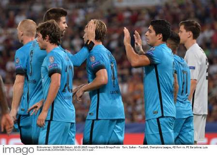 Rom, Italien - Fussball, Champions League, AS Rom vs. FC Barcelona: Luis Suarez