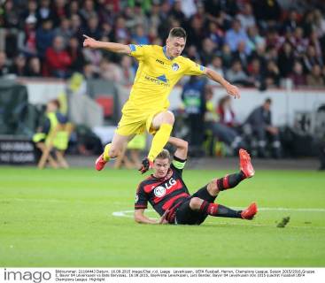 Leverkusen, UEFA Fussball, Herren, Champions League, Saison 2015 2016,Gruppe E, Bayer 04 Leverkusen vs Bate Baryssau, 16.09.2015, BayArena Leverkusen, Lars Bender, Bayer 04 Leverkusen