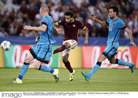 Rom, Italien - Fussball, Champions League, AS Rom vs. FC Barcelona: Mohamed Salah 