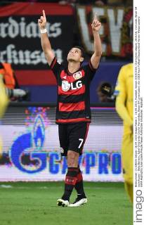16.09.2015, Fussball, Saison 2015 2016, Champions League, 2015 16, Vorrunde, Bayer 04 Leverkusen - Bate Borisov, Jubel Chicharito (Javier Hernandez, Bayer 04 Leverkusen)