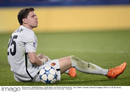 Rom, Italien - Fussball, Champions League, AS Rom vs. FC Barcelona: Wojciech Szczesny 