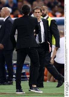 Rom, Italien - Fussball, Champions League, AS Rom vs. FC Barcelona: Rudi Garcia-Luis Enrique