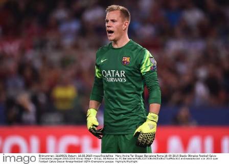 Marc-Andre Ter Stegen Barcelona Roma 16-09-2015 Stadio Olimpico Football Calcio Champions League 2015 2016 Group Stage - Group, AS Roma vs. FC Barcelona andreaxstaccioli