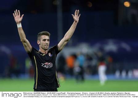 Champions League - Dinamo - Arsenal 16.09.2015.,Croatia, stadium Maksimir, Zagreb - UEFA Champions League, Group F, 1 st. round GNK Dinamo - Arsenal FC.Ivo Daniel Ferreira Mendonca Pinto.  GoranxStanzl PIXSELL