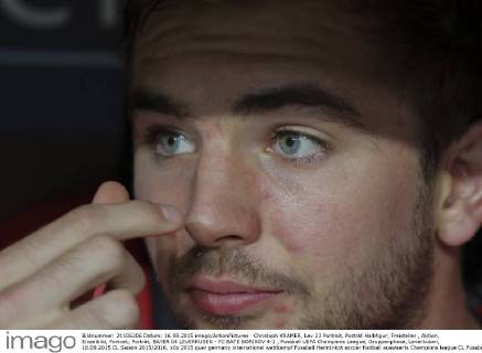 Christoph KRAMER, Lev 23 Portrait, Porträt Halbfigur, Freisteller , Aktion, Einzelbild, Portrait, Porträt, BAYER 04 LEVERKUSEN - FC BATE BORISOV 4-1 , Fussball UEFA Champions League, Gruppenphase, Leverkusen, 16.09.2015 CL Saison 2015 2016,