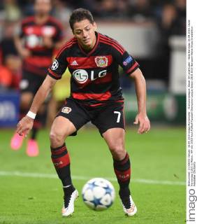 Championsleague: Bayer 04 Leverkusen - Bate Baryssau 16.09.2015. Javier Hernandez (LEV) in Aktion. HM