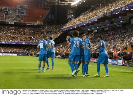 Hulk during the match between Valencia CF against FC Zenit, week 1 of Champions League 2015 16 in Mestalla stadium, Valencia, SPAIN - 2015 september 16. (Photo: Jose Breton) 