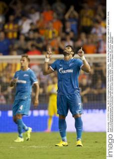 Hulk during the match between Valencia CF against FC Zenit, week 1 of Champions League 2015 16 in Mestalla stadium, Valencia, SPAIN - 2015 september 16. (Photo: Jose Breton). 