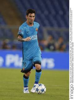 Sept. 16, 2015 - Rome, Italy - Barcelona s Lionel Messi during the Champions League Group E soccer match against AS Roma at the Olympic Stadium. Italy : Champions League match between Roma versus Barcelona - ZUMAp133