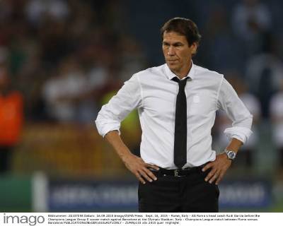 Sept. 16, 2015 - Rome, Italy - AS Roma s head coach Rudi Garcia before the Champions League Group E soccer match against Barcelona at the Olympic Stadium. Italy : Champions League match between Roma versus Barcelona - ZUMAp133