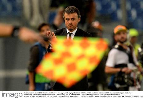 IPP20150916 Football - soccer: UEFA Champions League, AS Rom - Barcellona, l allenatore Enrique (Hinweis: Verwendung nur in Deutschland - only Germany) xHOCHxZWEIx xItalyxPhotoxPressx 