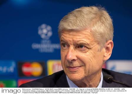 SOCCER - CL, Zagreb vs Arsenal ZAGREB,CROATIA,16.SEP.15 - SOCCER - UEFA Champions League, group stage, GNK Dinamo Zagreb vs FC Arsenal. Image shows head coach Arsene Wenger (Arsenal) during a press conference PK Pressekonferenz GEPAxpictures xMaticxKlansek
