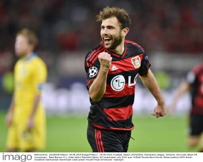 16.09.2015, Fussball, Saison 2015 2016, Champions League, 2015 16, Vorrunde, Bayer 04 Leverkusen - Bate Borisov 4:1, Jubel Admir Mehmedi (Bayer 04 Leverkusen)