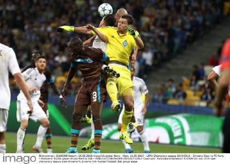 Kiew, 16.09.2015 - UEFA Champions League 2015 2016 - Dynamo Kiew vs FC Porto - Oleksandr Rybka gegen Bruno Martins Indi - Copyright: RatynskyixViacheslav 423309