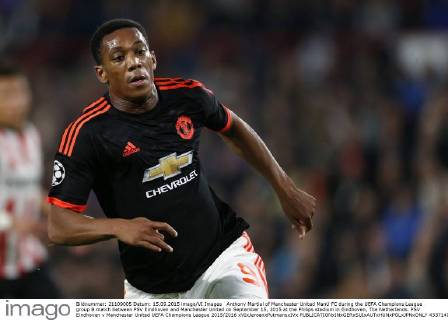 Anthony Martial of Manchester United ManU FC during the UEFA Champions League group B match between PSV Eindhoven and Manchester United on September 15, 2015 at the Philips stadium in Eindhoven, The Netherlands. PSV Eindhoven v Manchester United UEFA Champions League 2015 2016 xVIxJeroenxPutmansxIVx 4337140