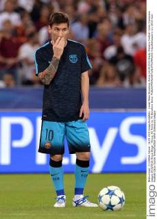 Lionel Messi Barcelona. Roma 16-09-2015 Stadio Olimpico Football Calcio Champions League 2015 2016 Group Stage - Group, AS Roma vs. FC Barcelona Barca AntoxBaldassarre