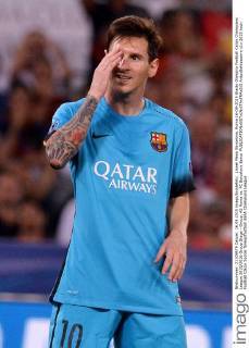 Lionel Messi Barcelona. Roma 16-09-2015 Stadio Olimpico Football Calcio Champions League 2015 2016 Group Stage - Group, AS Roma vs. FC Barcelona Barca AntoxBaldassarre