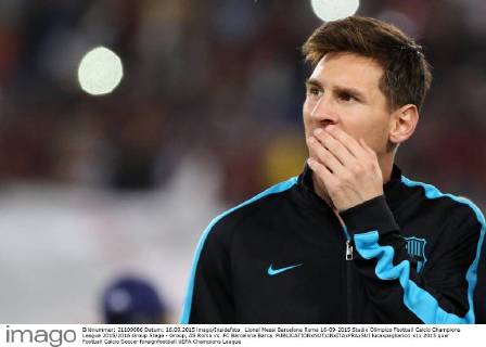 Lionel Messi Barcelona Roma 16-09-2015 Stadio Olimpico Football Calcio Champions League 2015 2016 Group Stage - Group, AS Roma vs. FC Barcelona Barca lucaxpagliaricci