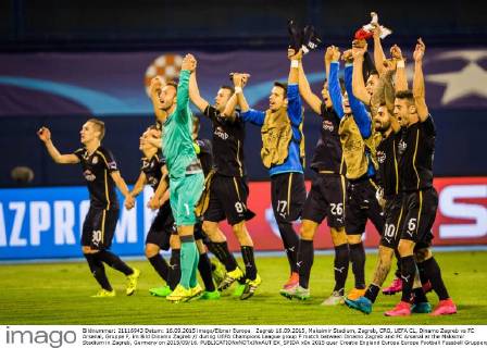 Zagreb 16.09.2015, Maksimir Stadium, Zagreb, CRO, UEFA CL, Dinamo Zagreb vs FC Arsenal, Gruppe F, im Bild Dinamo Zagreb during UEFA Champions League group F match between Dinamo Zagreb and FC Arsenal at the Maksimir Stadium in Zagreb, Germany on 2015 09 16.  EX_SPIDA  