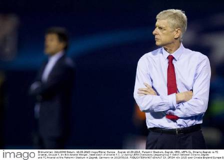 Zagreb 16.09.2015, Maksimir Stadium, Zagreb, CRO, UEFA CL, Dinamo Zagreb vs FC Arsenal, Gruppe F, im Bild Arsene Wenger, head coach of Arsenal F.C. during UEFA Champions League group F match between Dinamo Zagreb and FC Arsenal at the Maksimir Stadium in Zagreb, Germany on 2015 09 16.  EX_SPIDA  