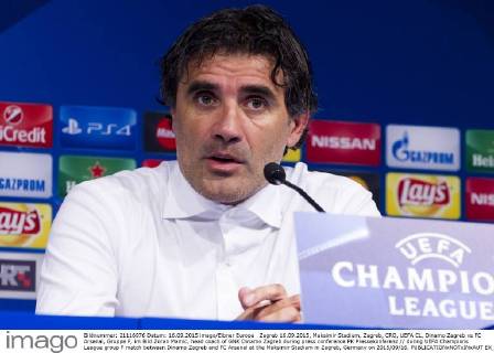 Zagreb 16.09.2015, Maksimir Stadium, Zagreb, CRO, UEFA CL, Dinamo Zagreb vs FC Arsenal, Gruppe F, im Bild Zoran Mamic, head coach of GNK Dinamo Zagreb during press conference PK Pressekonferenz during UEFA Champions League group F match between Dinamo Zagreb and FC Arsenal at the Maksimir Stadium in Zagreb, Germany on 2015 09 16.  EX_SPIDA  