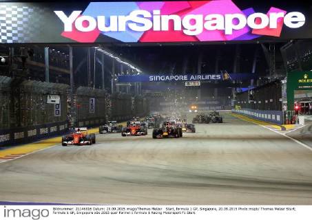 Start, formula 1 GP, Singapore, 20.09.2015 Photo:mspb Thomas Melzer Start; formula 1 GP, Singapore