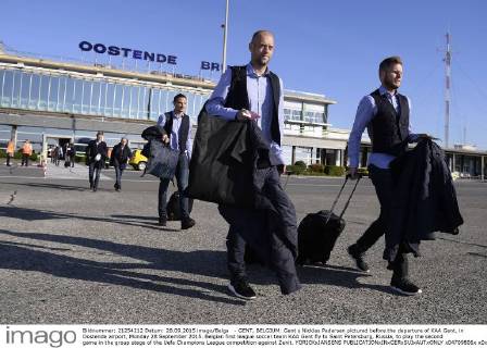 - GENT, BELGIUM: Gent s Nicklas Pedersen pictured before the departure of KAA Gent, in Oostende airport, Monday 28 September 2015. Belgian first league soccer team KAA Gent fly to Saint Petersburg, Russia, to play the second game in the group stage of the Uefa Champions League competition against Zenit. YORICKxJANSENS  x04709806x