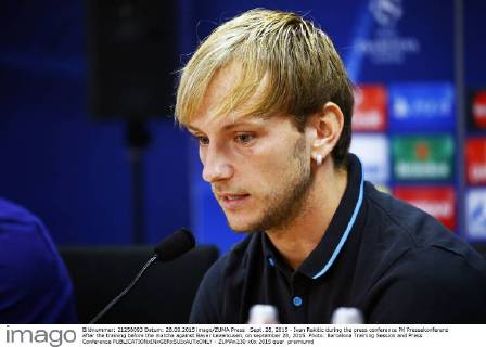 Sept. 28, 2015 - Ivan Rakitic during the press conference PK Pressekonferenz after the training before the matcha against Bayer Leverkusen, on september 28, 2015. Photo: Barcelona Training Session and Press Conference  - ZUMAn230