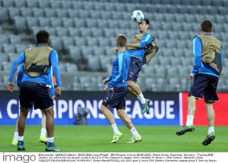 GNK Dinamo training 28.09.2015., Allianz Arena, Muenchen, Germany - Training GNK Dinamo day before the the second round of Group F of the Champions League match between FC Bayern - GNK Dinamo. Alexandru Matel. GoranxStanzl PIXSELL