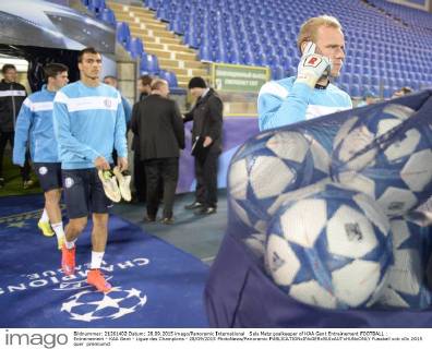 Sels Matz goalkeeper of KAA Gent Entrainement FOOTBALL : Entrainement - KAA Gent - Ligue des Champions - 28 09 2015 PhotoNews Panoramic 