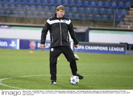 Vanhaezebrouck Hein Headcoach of KAA Gent Entrainement FOOTBALL : Entrainement - KAA Gent - Ligue des Champions - 28 09 2015 PhotoNews Panoramic 