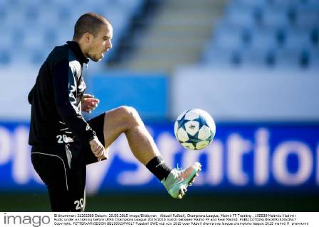 Aktuell Fußball, Champions League, Malmö FF Training , 150929 Malmös Vladimir Rodic under en träning before UEFA Champions League 2015 2016 match between Malmö FF and Real Madrid.  Copyright: PETTERxARVIDSON BB150929PA017
