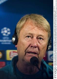 Aktuell Fußball, Champions League, Malmö FF Pressekonferenz , 150929 Malmös tränare Age Hareide under en presskonferens before UEFA Champions League 2015 2016 match between Malmö FF and Real Madrid.  Copyright: PETTERxARVIDSON BB150929PA040