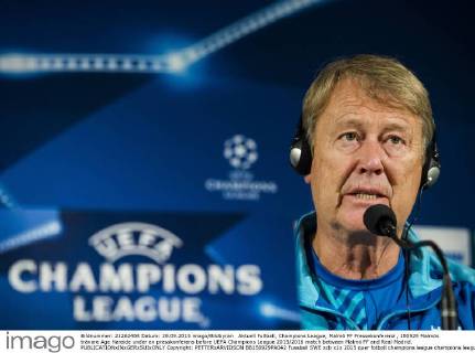 Aktuell Fußball, Champions League, Malmö FF Pressekonferenz , 150929 Malmös tränare Age Hareide under en presskonferens before UEFA Champions League 2015 2016 match between Malmö FF and Real Madrid.  Copyright: PETTERxARVIDSON BB150929PA042