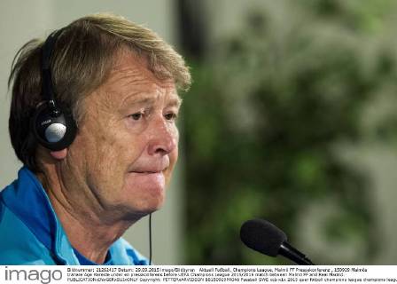 Aktuell Fußball, Champions League, Malmö FF Pressekonferenz , 150929 Malmös tränare Age Hareide under en presskonferens before UEFA Champions League 2015 2016 match between Malmö FF and Real Madrid.  Copyright: PETTERxARVIDSON BB150929PA046