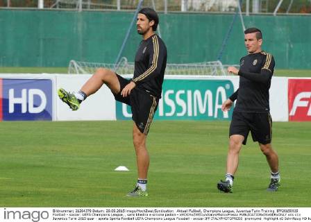 Aktuell Fußball, Champions League, Juventus Turin Training IPP20150929 Football - soccer: UEFA Champions League, , sami khedira e simone padoin - xHOCHxZWEIx xItalyxPhotoxPressx 