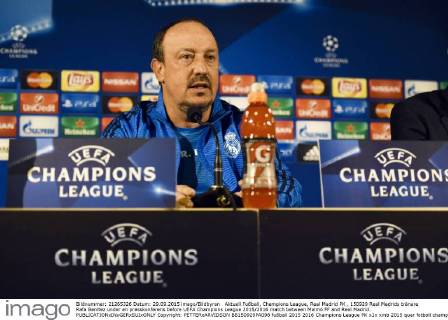 Aktuell Fußball, Champions League, Real Madrid PK , 150929 Real Madrids tränare Rafa Benitez under en presskonferens before UEFA Champions League 2015 2016 match between Malmö FF and Real Madrid.  Copyright: PETTERxARVIDSON BB150929PA098