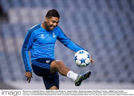 Aktuell Fußball, Champions League, Real Madrid Training , 150929 Real Madrids Casemiro under en träning before UEFA Champions League 2015 2016 match between Malmö FF and Real Madrid.  Copyright: PETTERxARVIDSON BB150929PA134