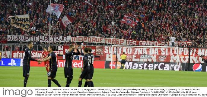 29.09.2015, Fussball Championsleague 2015 2016, Vorrunde, 2.Spieltag, FC Bayern München - Dinamo Zagreb, in der Allianz-Arena München. Korruption, Betrug, Maordauftrag, der Dinamo Präsident 