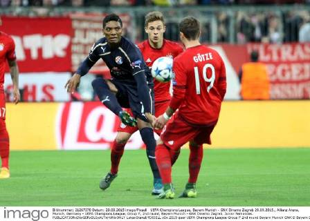 UEFA Champions League, Bayern Munich - GNK Dinamo Zagreb 29.09.2015., Allianz Arena, Munich, Germany - UEFA Champions League, Group F, 2nd round, Bayern Munich - GNK Dinamo Zagreb. Junior Fernandes. LukaxStanzl PIXSELL