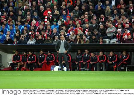 UEFA Champions League, Bayern Munich - GNK Dinamo Zagreb 29.09.2015., Allianz Arena, Munich, Germany - UEFA Champions League, Group F, 2nd round, Bayern Munich - GNK Dinamo Zagreb. Josep Guardiola. LukaxStanzl PIXSELL